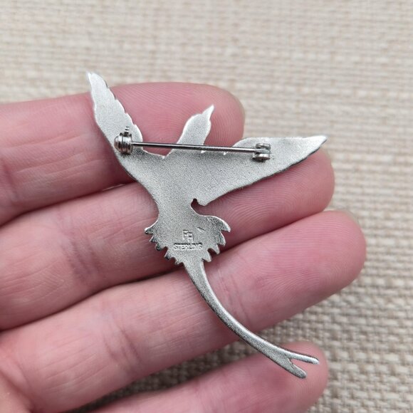 Sterling Silver Bird Of Paradise Pin Brooch B850 - Picture 3 of 5
